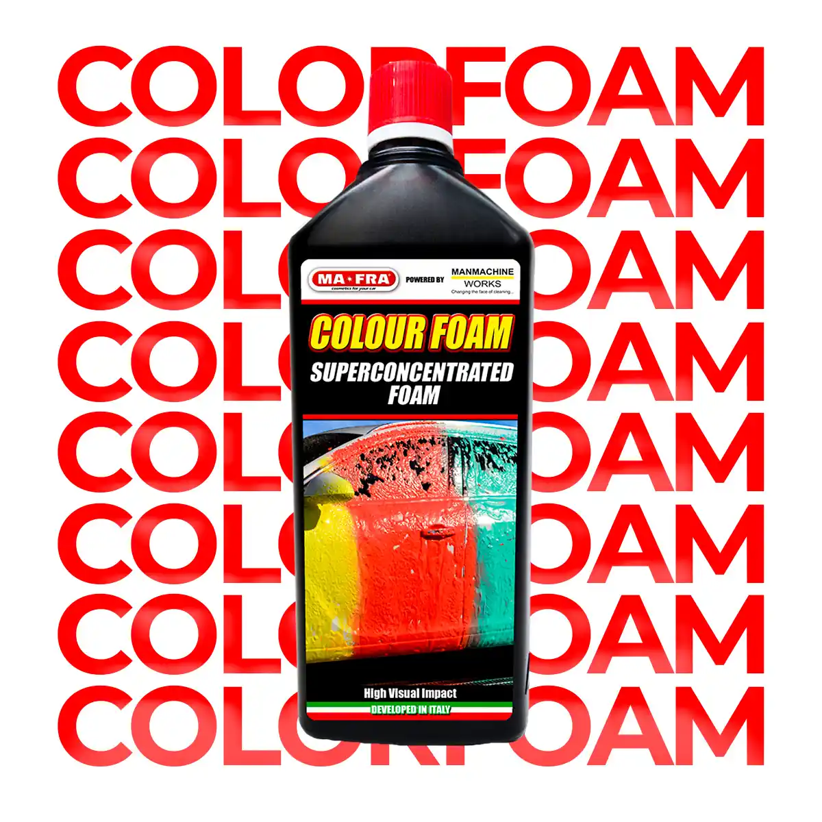 Mafra Car Wash Colour Foam Shampoo Red Vehicle Interior Cleaner  (1 L)