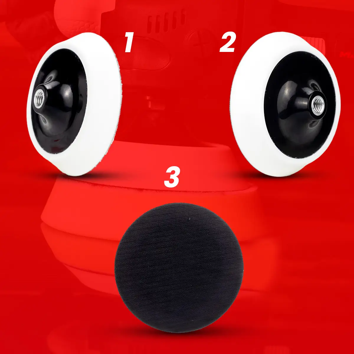 RO Polisher Backing Plate and 6 Inch Replacement for Rotary Polishers