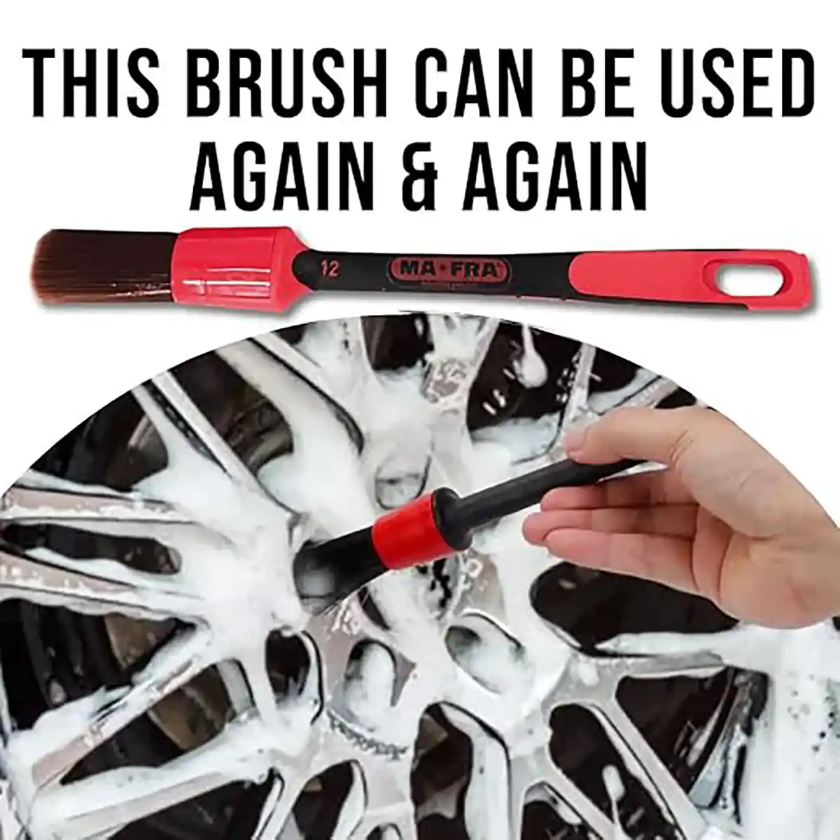 Brush Red - Exterior 16 mm and Brush for Professional Detailing Tools