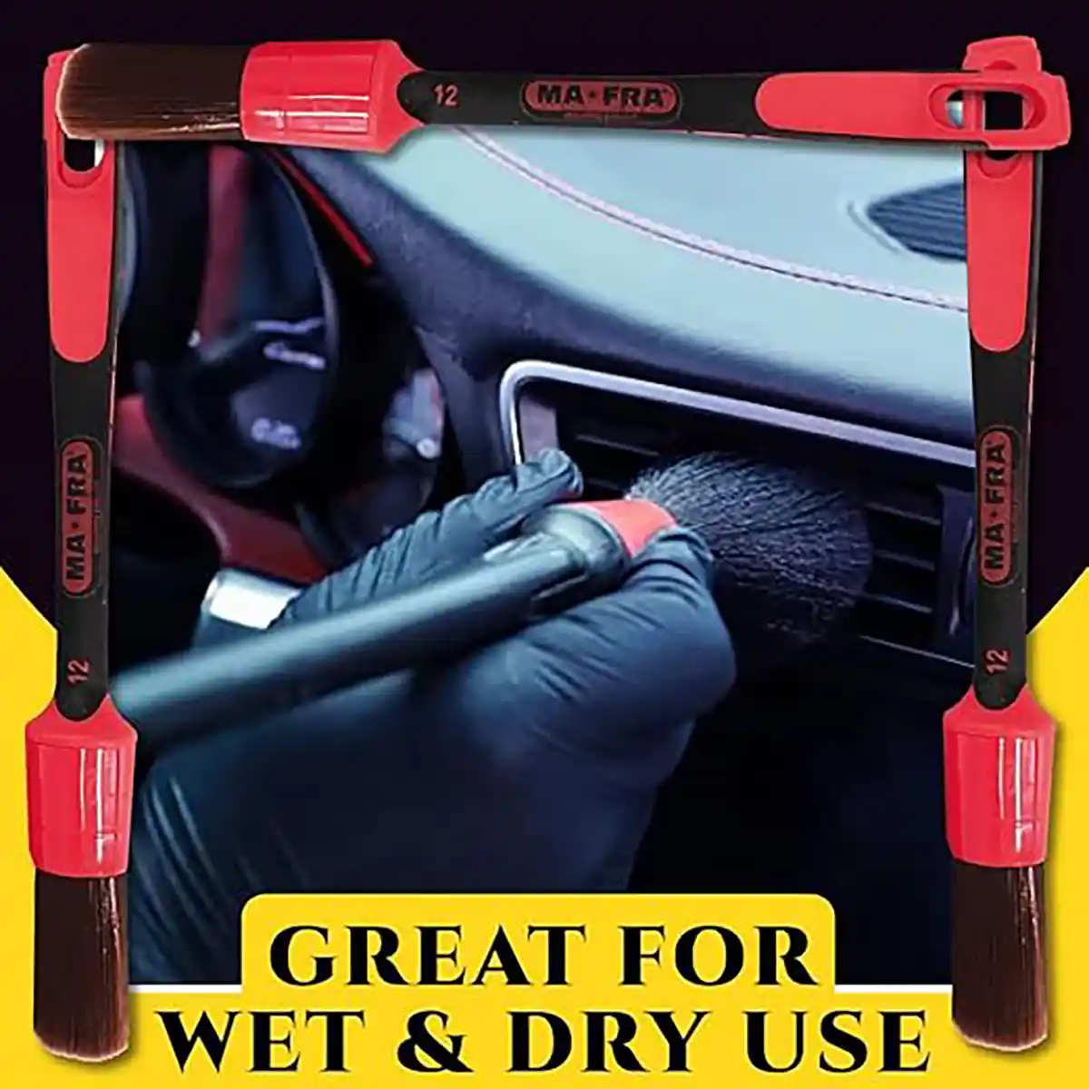 Brush Red - Exterior 16 mm and Brush for Professional Detailing Tools