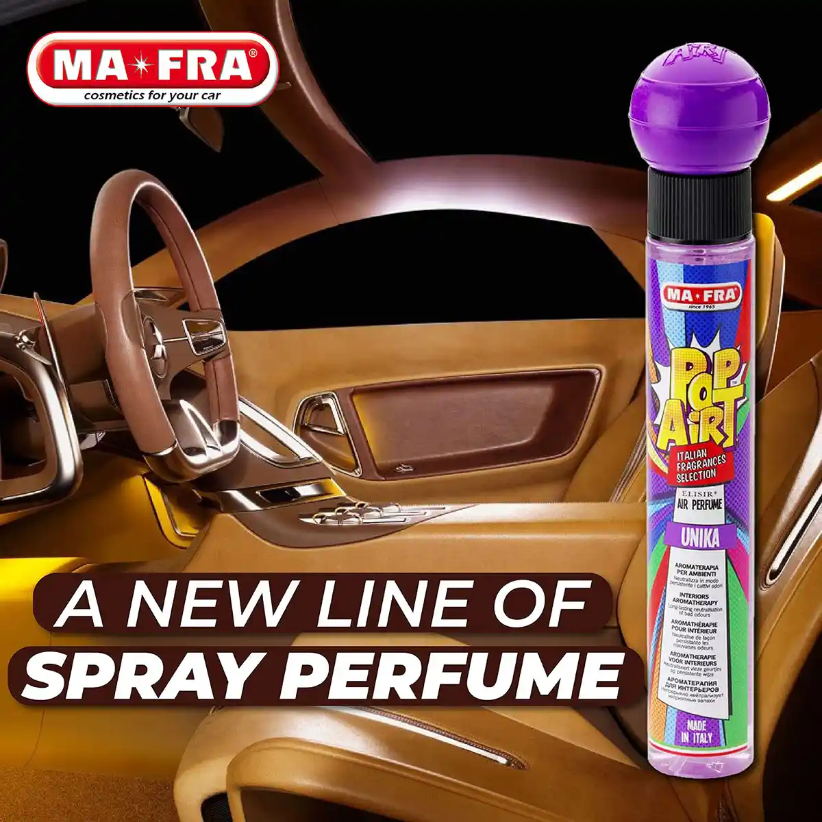 POP ART Car Perfumes (Various Scents) and Car Perfume for Professional Interior Care