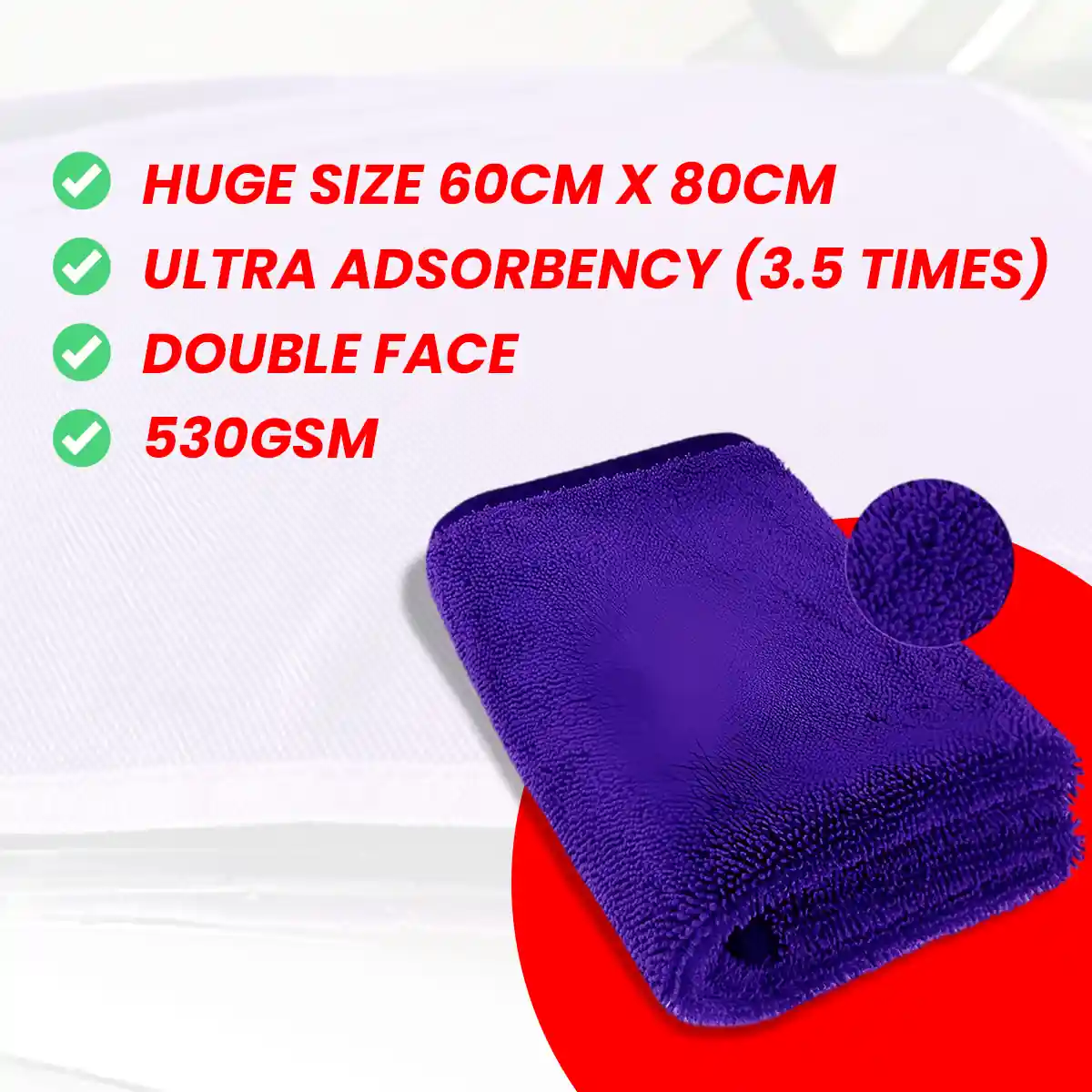 Ultra Microfiber Drying Towel 60X80 and Towel for Professional Detailing Tools