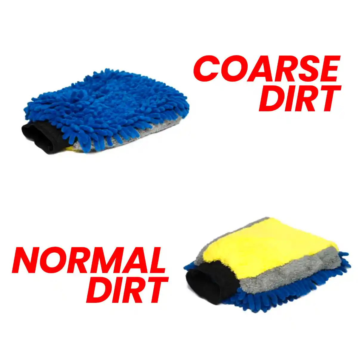 Microfiber Double Sided Mitt and Mitt for Professional Detailing Tools