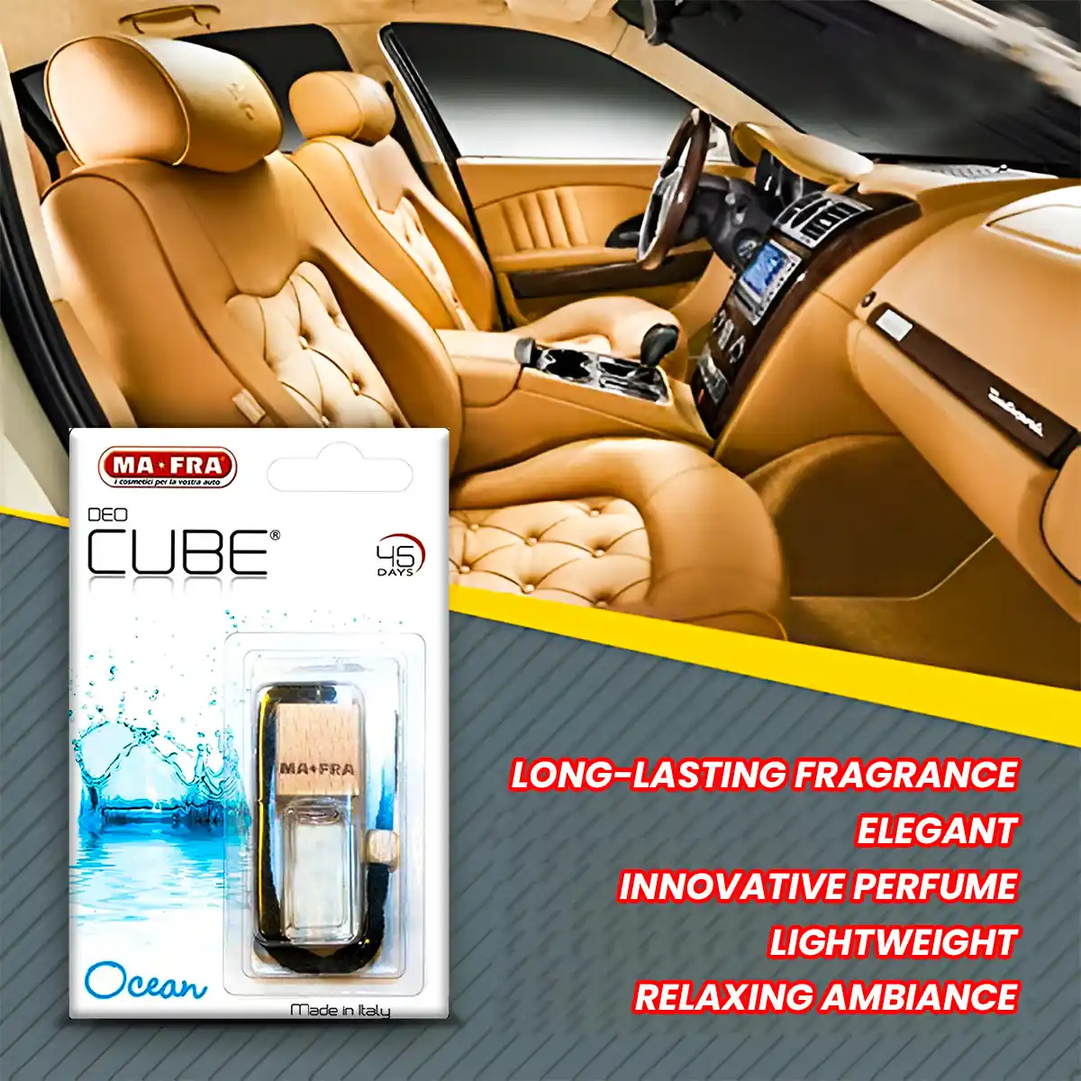 Deo Cube Car Perfume (Various Scents) and Perfume for Professional Interior Care