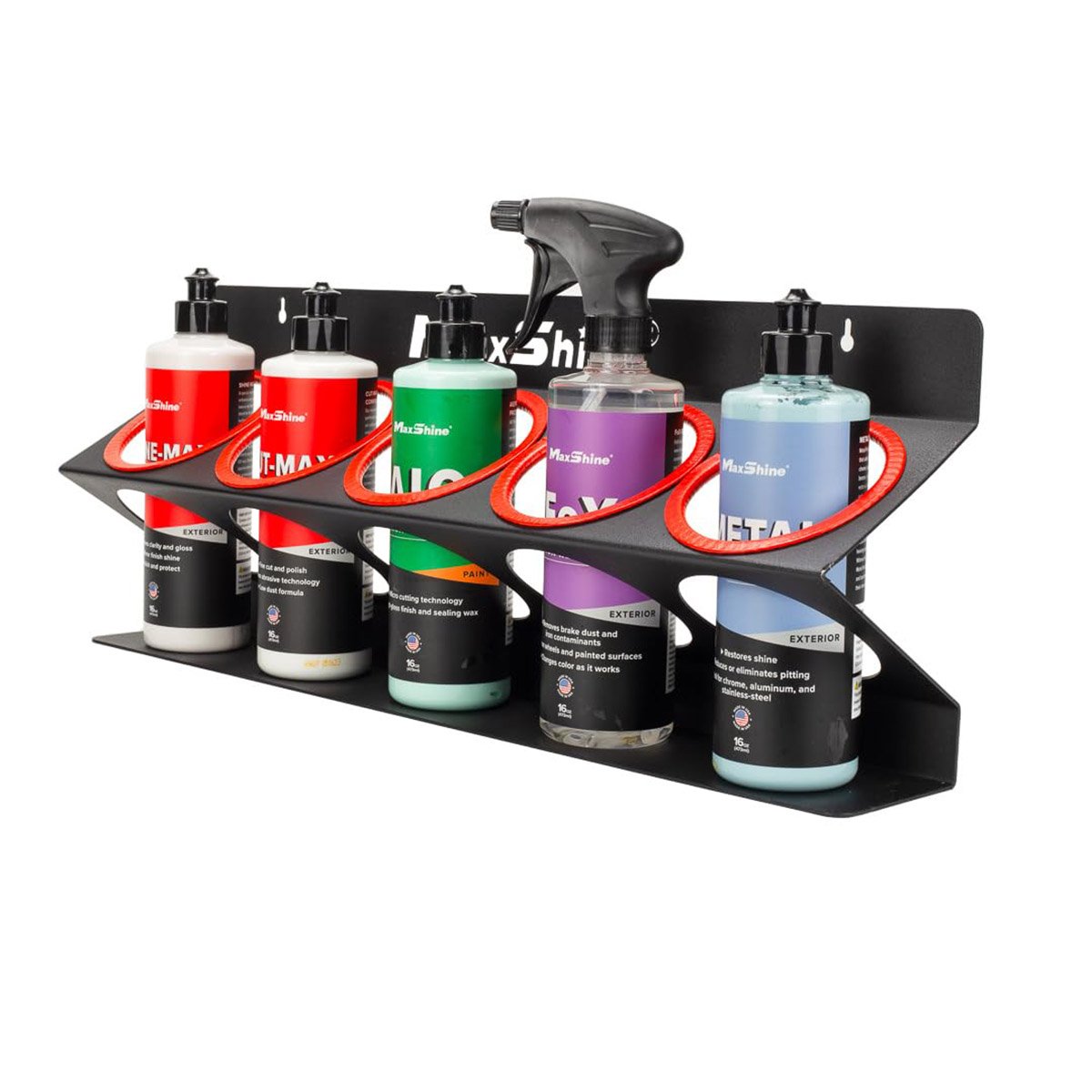 Spray Bottle and Compound Holder and Wall Mounted Organizer for Detailing Tools