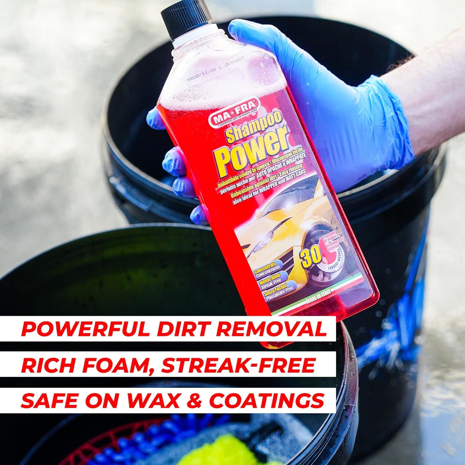 MAFRA Car Wash Shampoo and High Foaming Formula for Exterior Cleaning