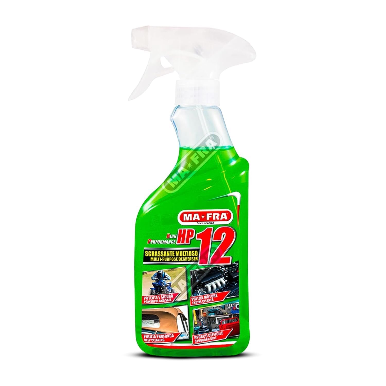MA-FRA HP12 Multi-Purpose Degreaser Spray 500ml | Heavy-Duty All Surface Cleaner for Car, Bike, Kitchen & Industrial Use