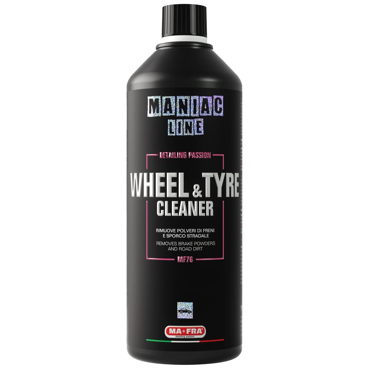 Maniac Line Wheel & Tyre Cleaner 1000ml | 2-in-1 Alloy & Rubber Cleaner | Removes Brake Dust, Road Grime & Preps Wheels for Polishing