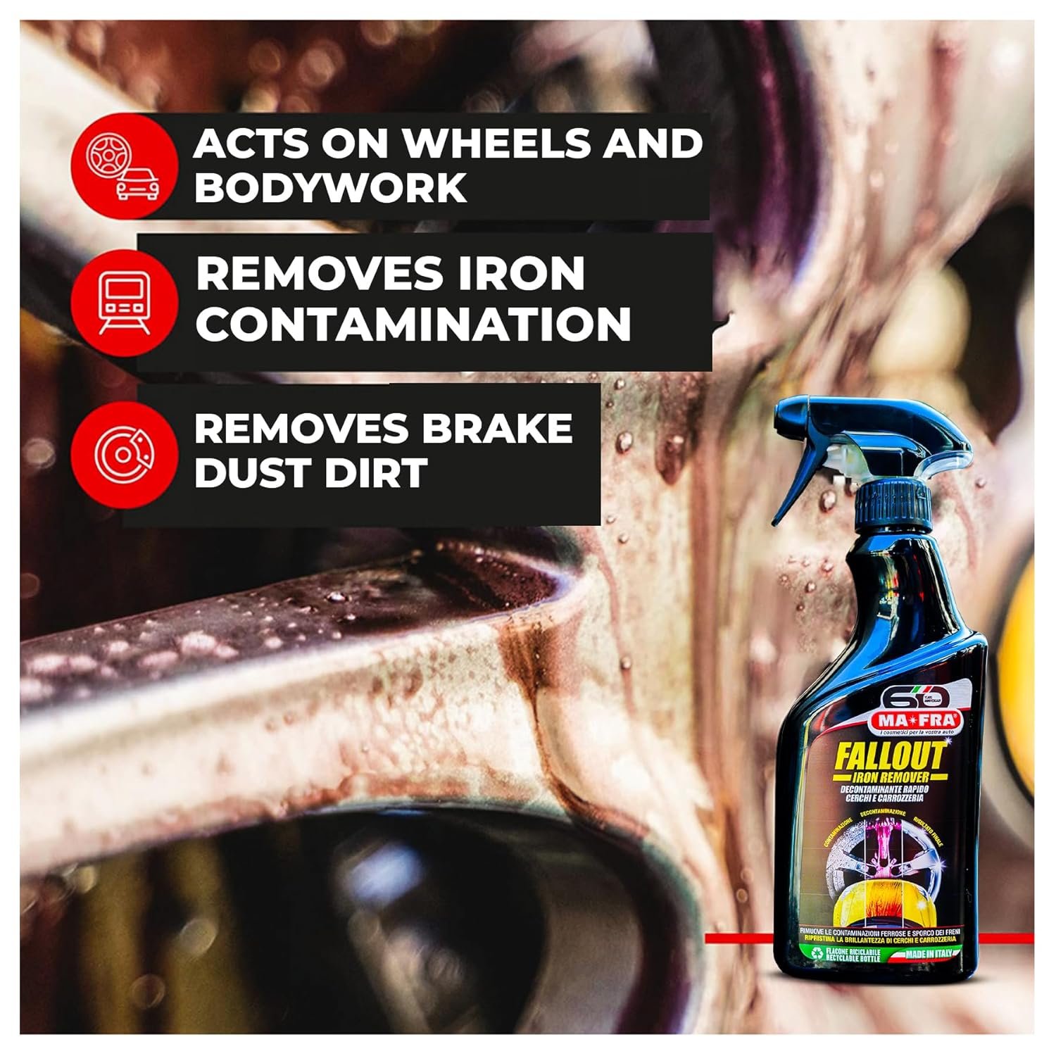Fallout Remover and 500ml | Iron Dust Removes for car alloy wheels rims & bodywork